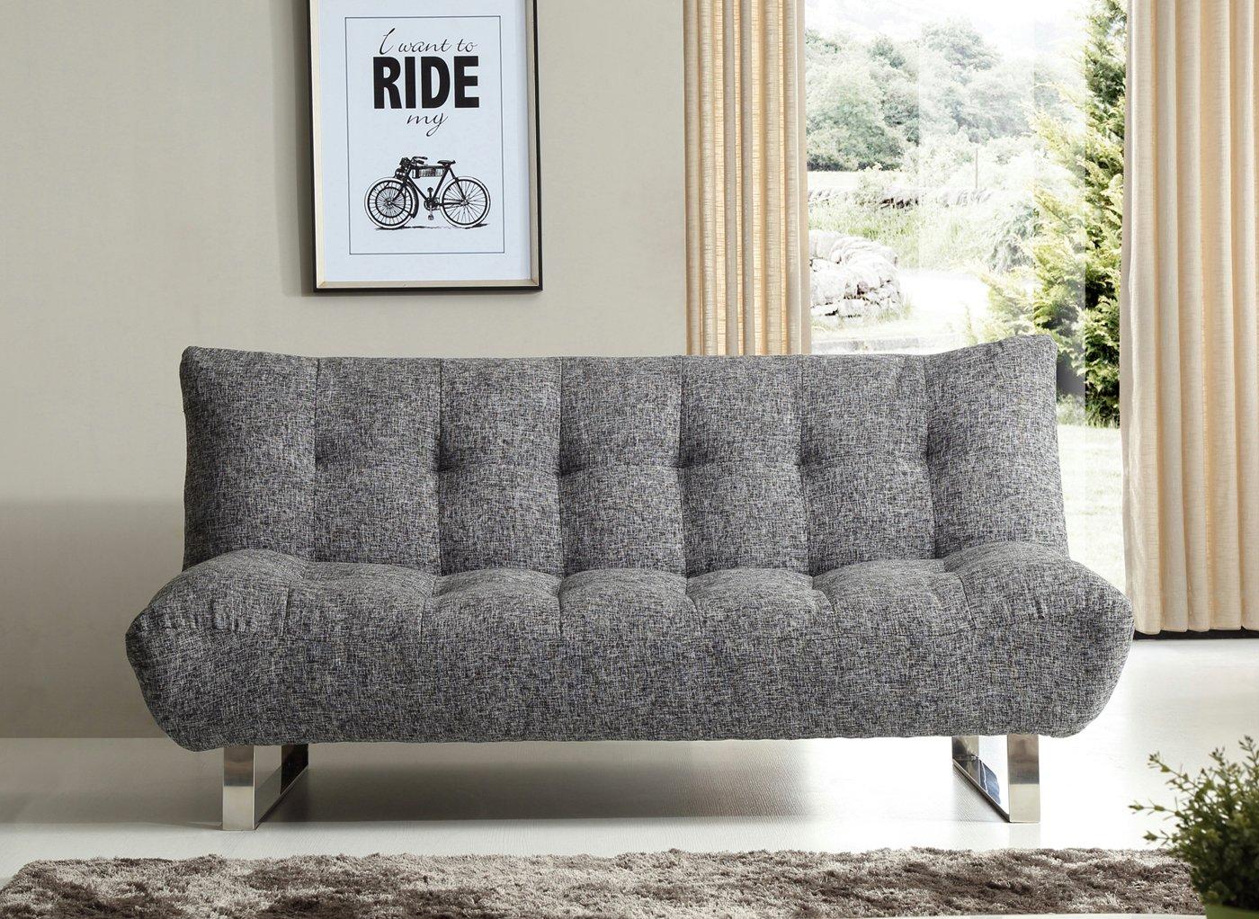 tyler grey fabric sofa bed