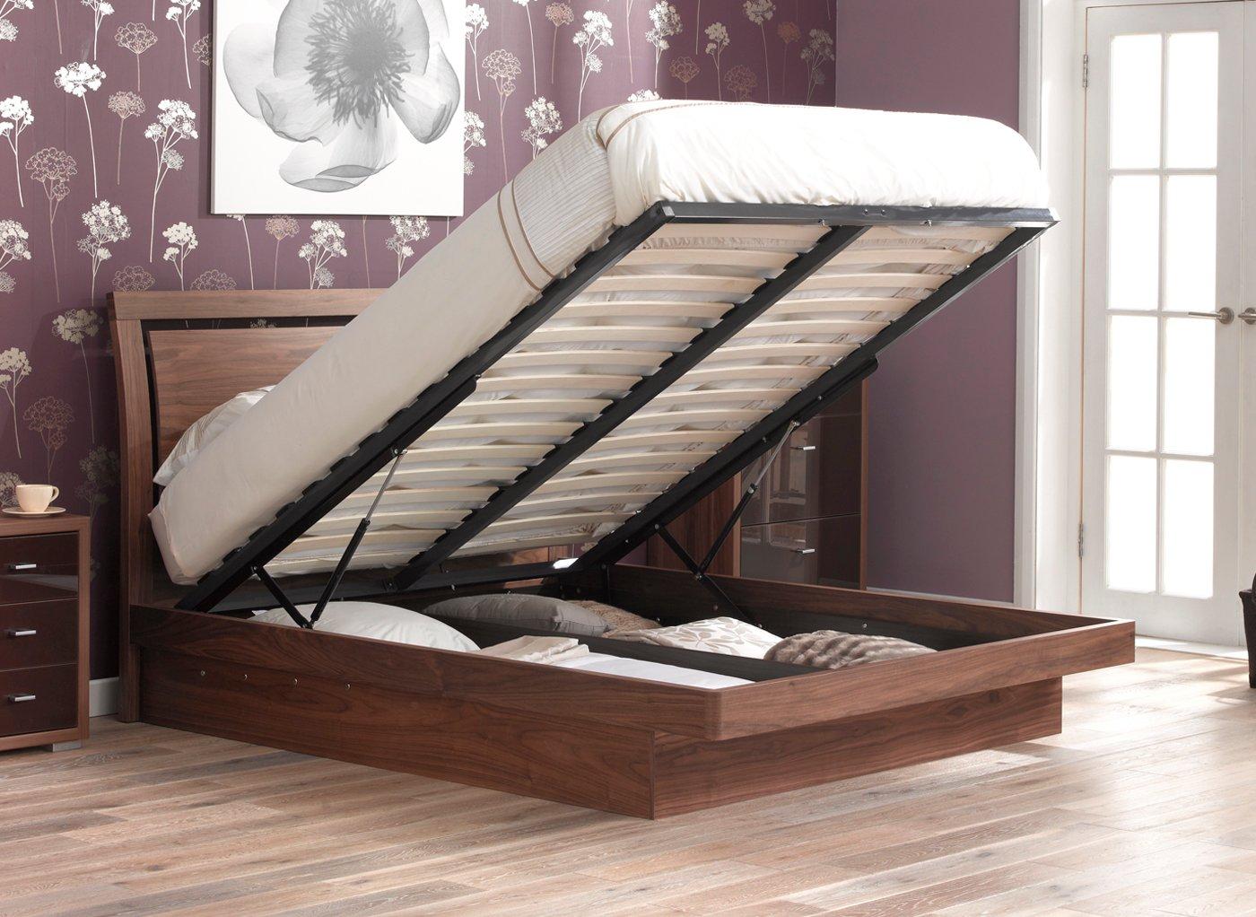 double ottoman beds with mattress