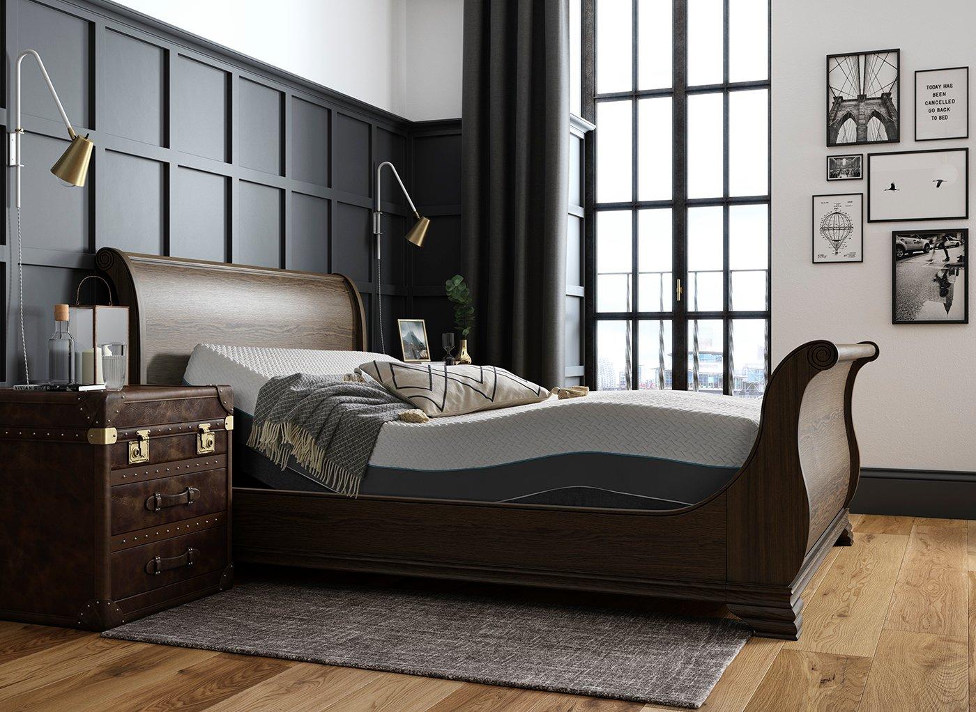 Otis Sleepmotion 200i Adjustable Wooden Bed Frame 6’0 Super king BROWN