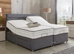 Westwood Slate Adjustable Divan Bed - Medium Firm 4'0 Small double GREY