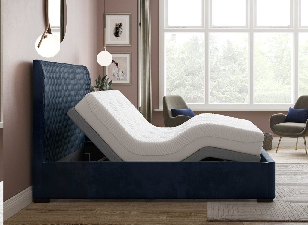 Grove Sleepmotion 400i Blue Adjustable Upholstered Bed Frame 6'0 Super king