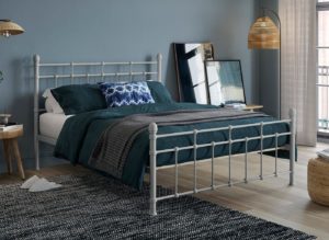 Downton Metal Bed Frame 4'6 Double Grey