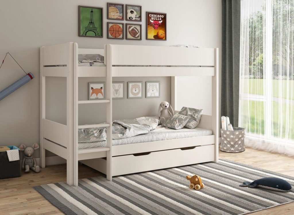 Anderson Bunk Bed with Drawer White