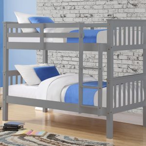 Casper Wooden Bunk Bed Single Grey | Bed Sava