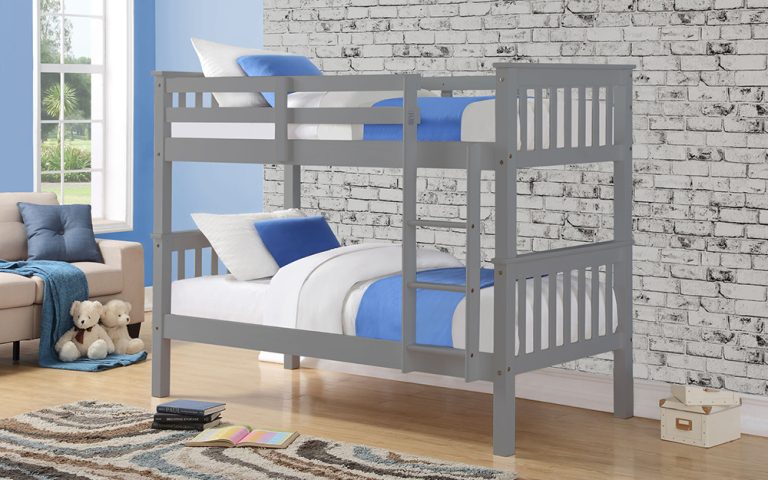 Casper Wooden Bunk Bed Single White | Bed Sava