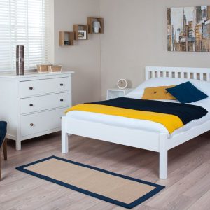 Silentnight Hayes White Wooden Bed Frame Single | Bed Sava