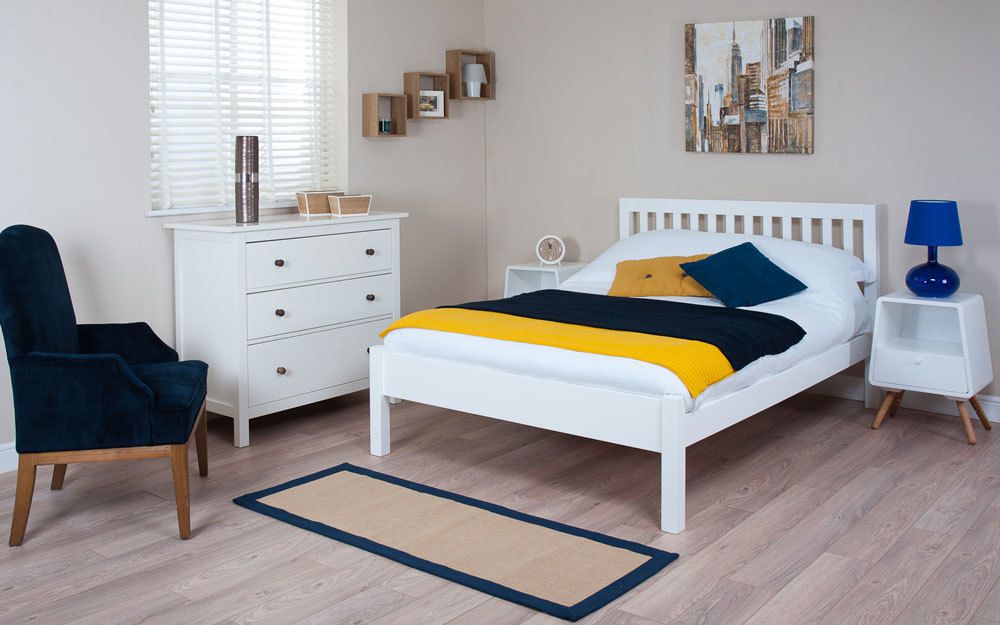 Silentnight Hayes White Wooden Bed Frame Single | Bed Sava