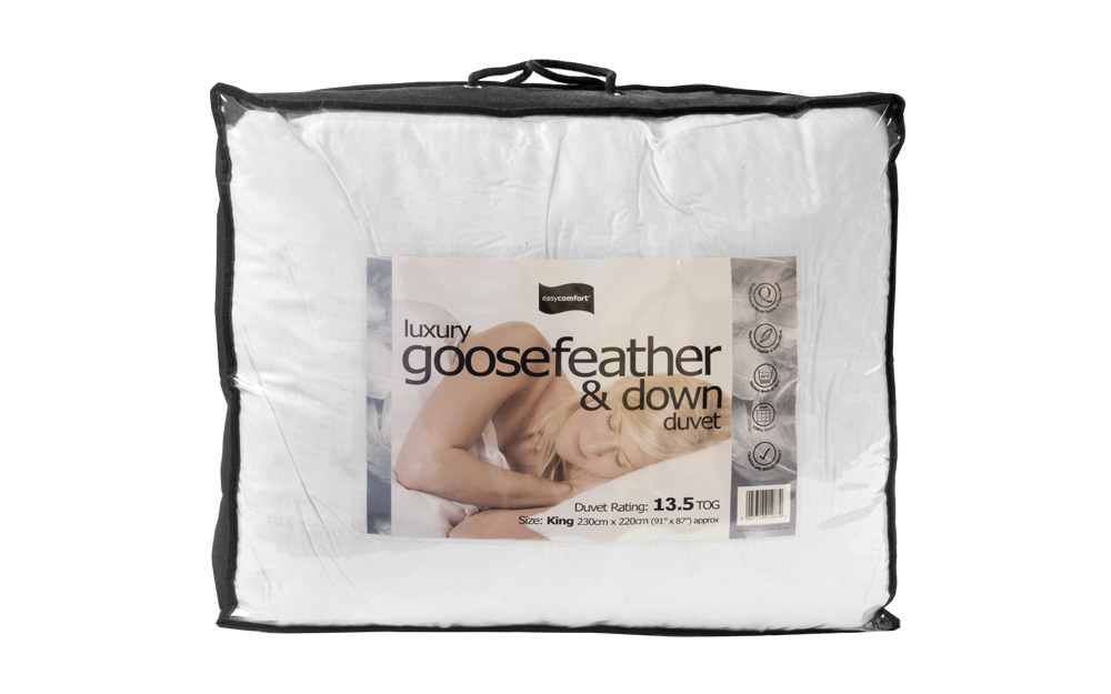 Luxury 135 Tog Hungarian Goosefeather and Down Duvet King Size | Bed Sava