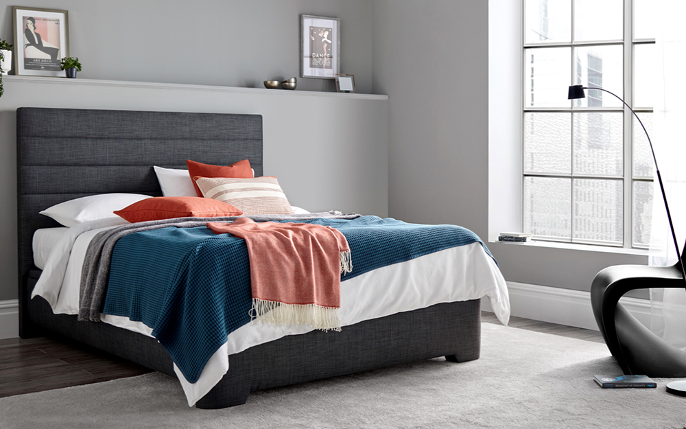 Novo Aporo Ottoman Bed Frame Double Grey | Bed Sava