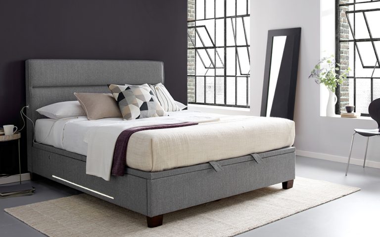 Novo Chico LED Ottoman Bed Frame King Size | Bed Sava