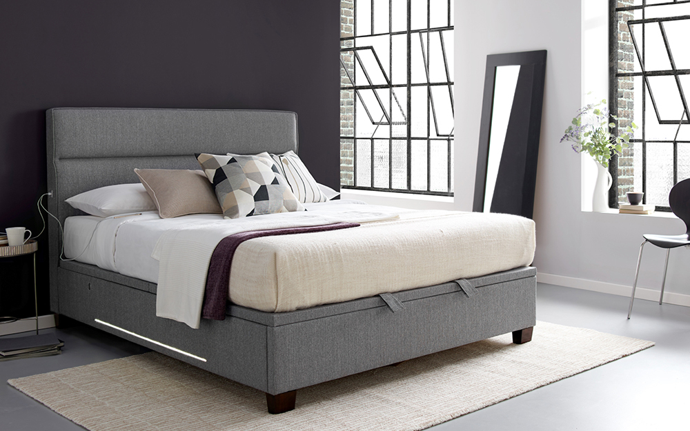 Novo Chico LED Ottoman Bed Frame King Size | Bed Sava