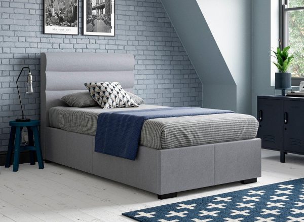 Dawson Single Ottoman Sound System Bed  30 Single  Grey | Bed Sava