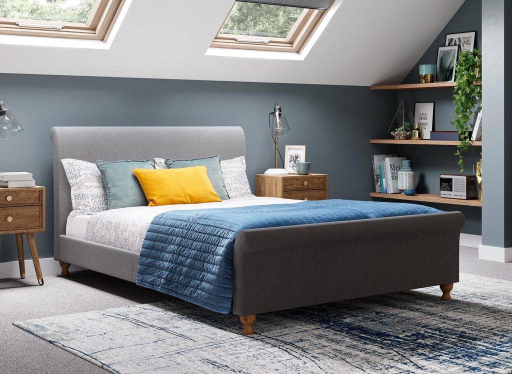 Marley Bed Frame  30 Single  Grey | Bed Sava