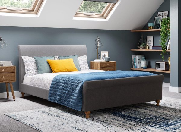 Marley Bed Frame  30 Single  Grey | Bed Sava