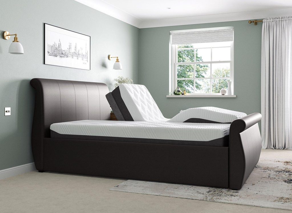 Lucia Sleepmotion Super King 200 Adjustable Upholstered Bed Frame - 6'0 Super King - Brown