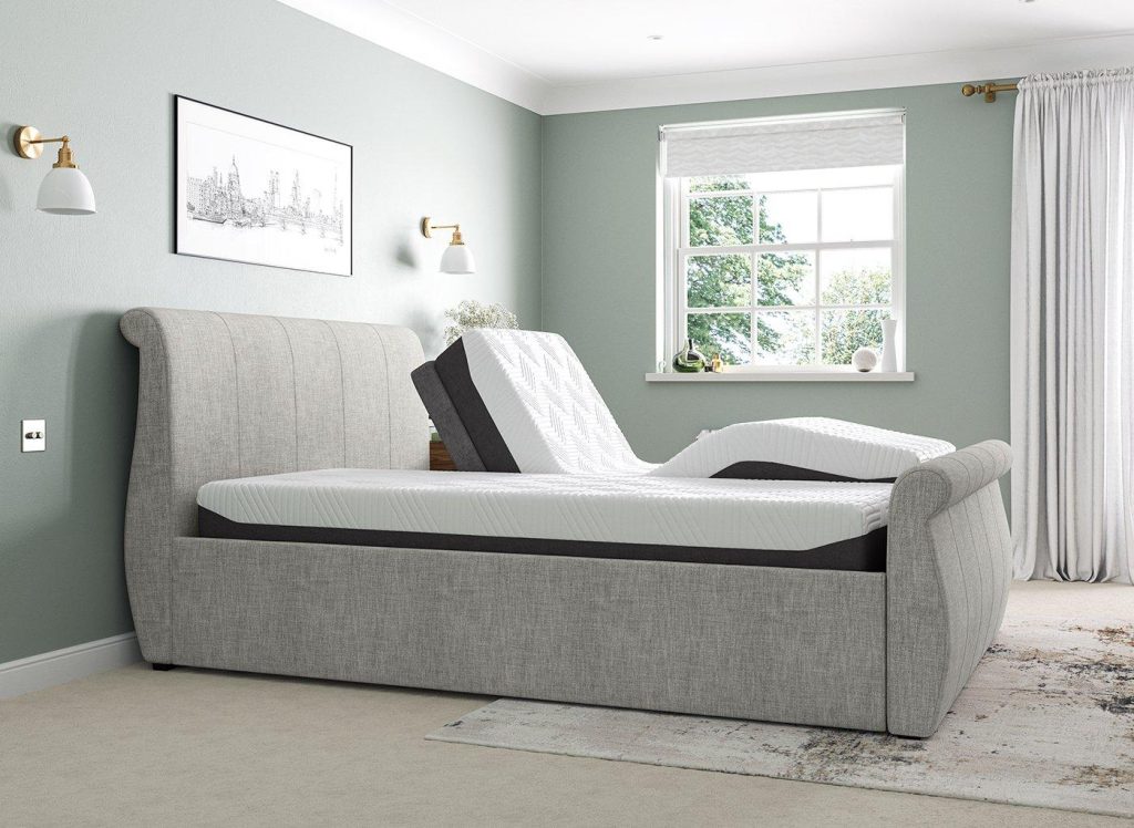 Lucia Sleepmotion Super King 200 Adjustable Upholstered Bed Frame - 6'0 Super King - Silver