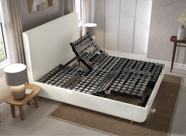 TEMPUR Wave Arc Adjustable Bed Frame  60 Super King  White | Bed Sava