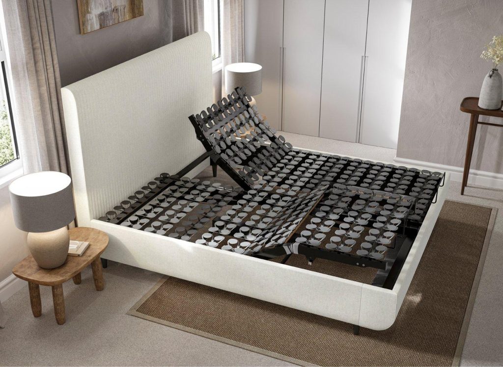 TEMPUR Wave Arc Adjustable Bed Frame - 5'0 King - White