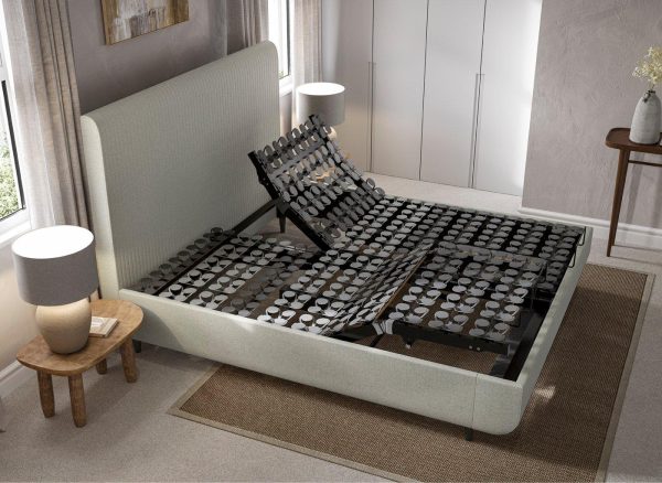 TEMPUR Wave Arc Adjustable Bed Frame  60 Super King  Grey | Bed Sava