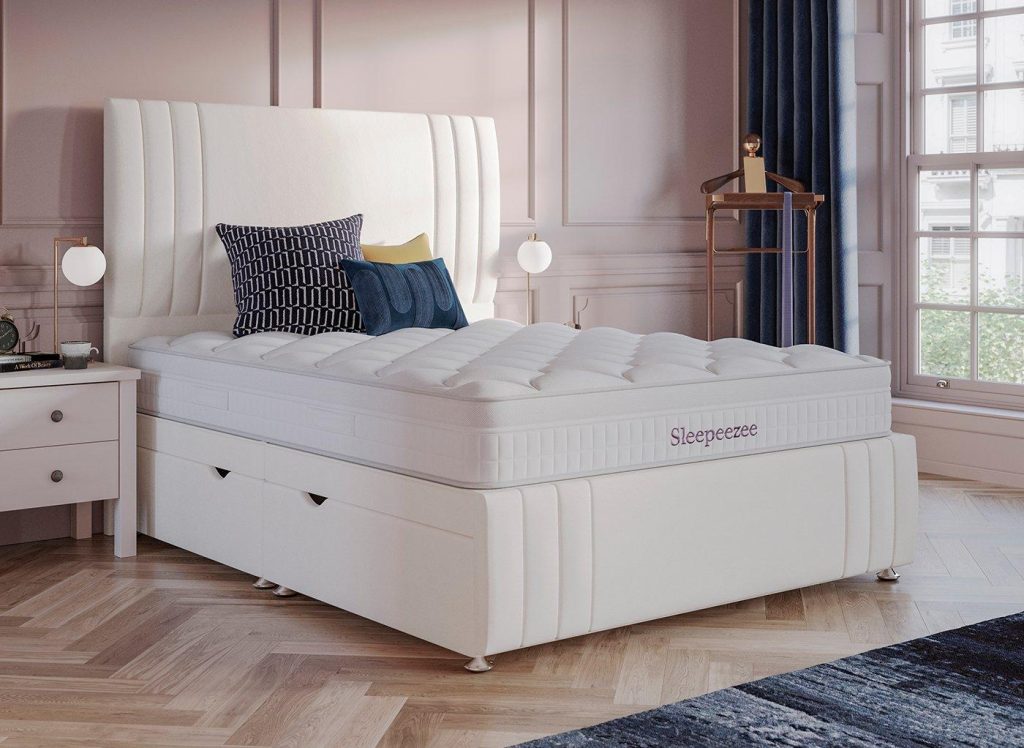 Sleepeezee Novara Ottoman Divan Bed Base  60 Super King  Cream | Bed Sava