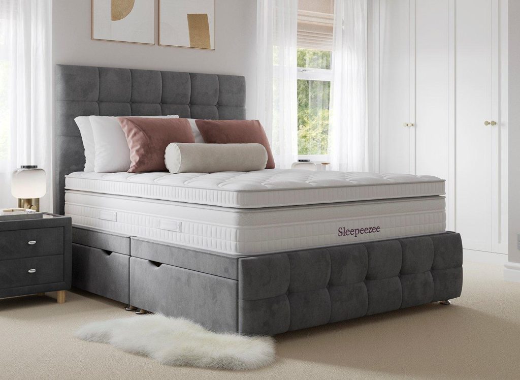 Sleepeezee Pompeii Ottoman Divan Bed Base  30 Single  Grey | Bed Sava