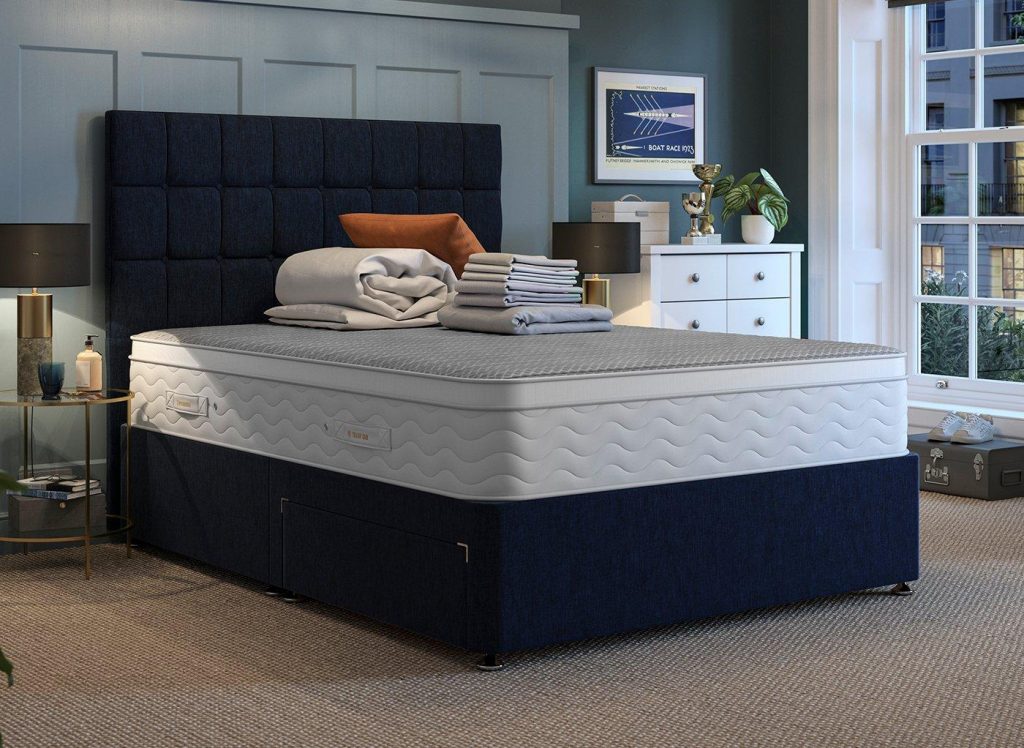 Dream Team Divan Bed Base  46 Double  Blue | Bed Sava