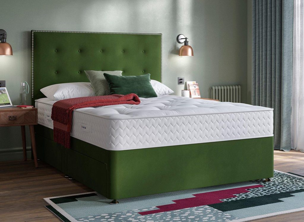 Dream Team Divan Bed Base  46 Double  Green | Bed Sava