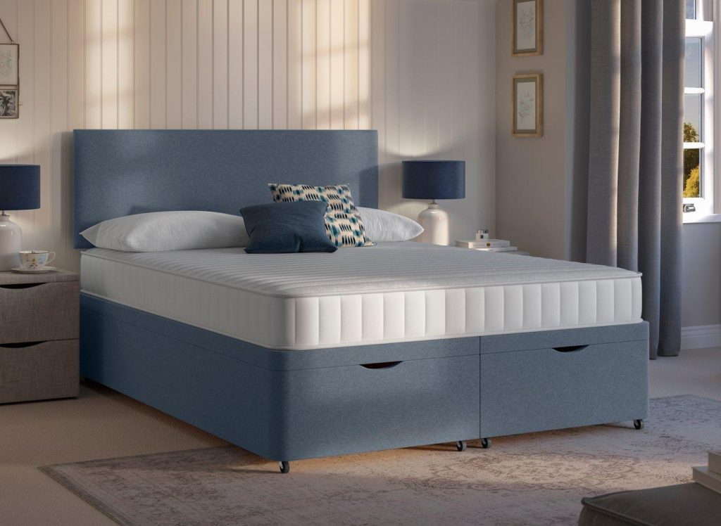 Dreams Workshop Ottoman Divan Bed Base  50 King  Blue | Bed Sava