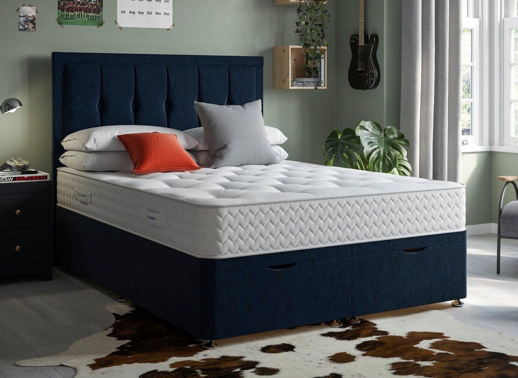 Dream Team Ottoman Divan Bed Base  50 King  Blue | Bed Sava