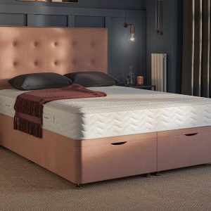 Dream Team Ottoman Divan Bed Base  40 Small Double  Pink | Bed Sava