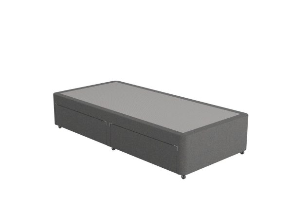 Dreams Workshop Divan Bed Base  26 Small Single  Grey | Bed Sava