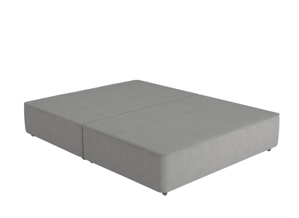 Flaxby Sprung Divan Base  50 King  Silver | Bed Sava