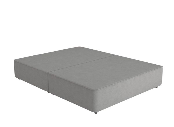 Flaxby Sprung Divan Base  50 King  Silver | Bed Sava