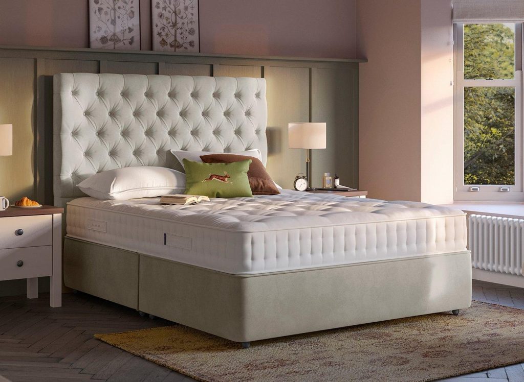 Flaxby Sprung Divan Base  60 Super King  Beige | Bed Sava