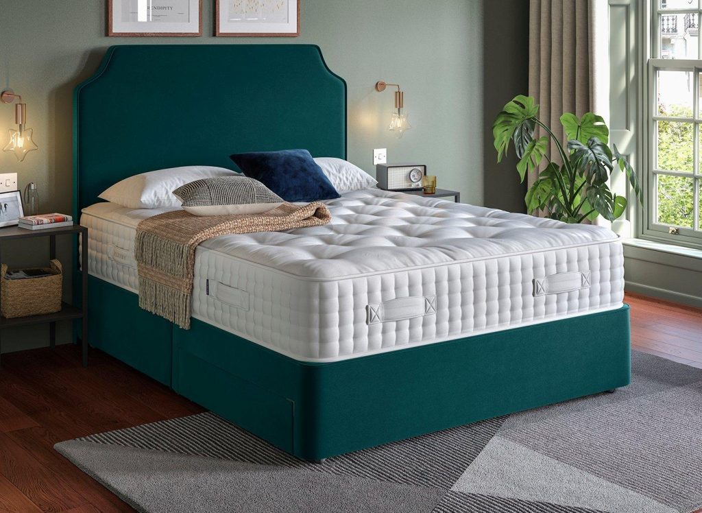 Flaxby Sprung Divan Base  60 Super King  Green | Bed Sava