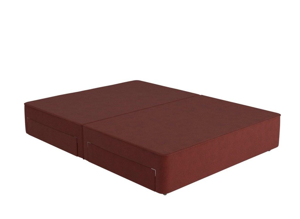 Flaxby Sprung Divan Base  50 King  Red | Bed Sava