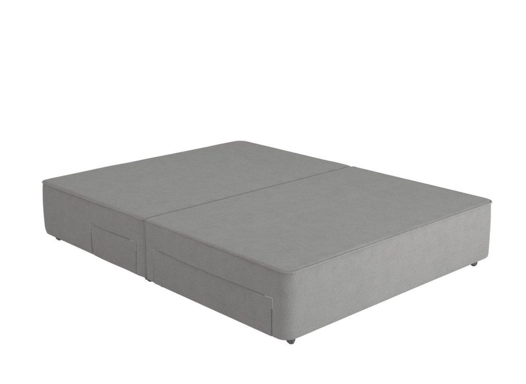 Flaxby Sprung Divan Base  46 Double  Silver | Bed Sava