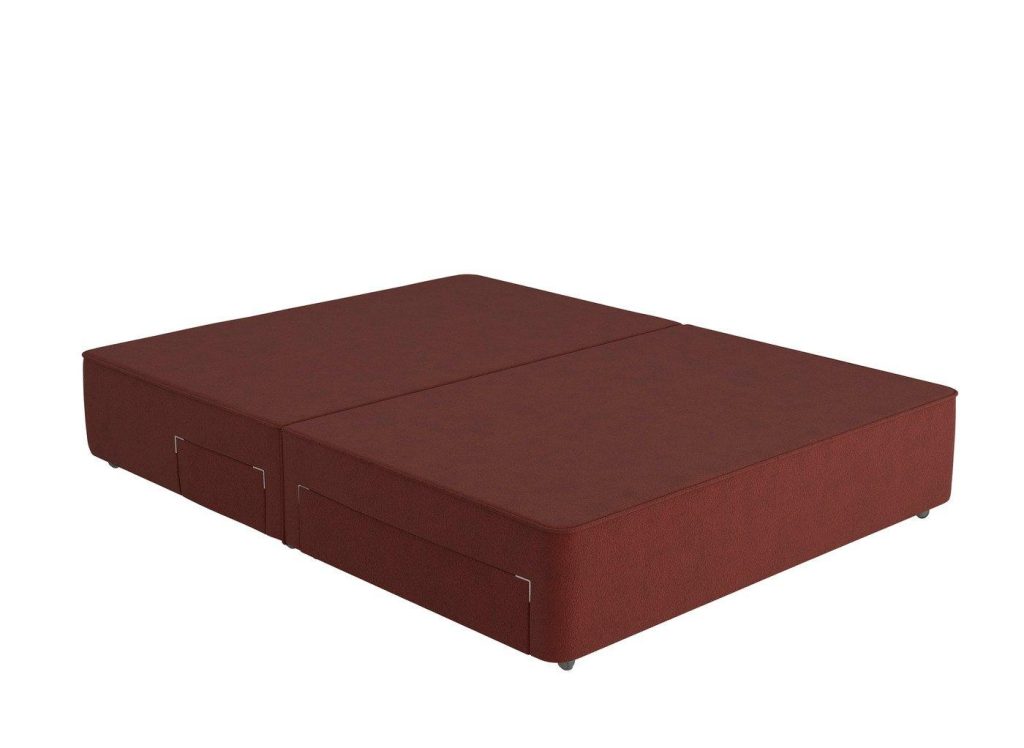 Flaxby Sprung Divan Base  46 Double  Red | Bed Sava