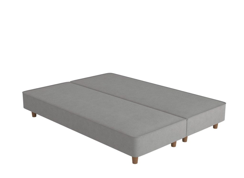 Flaxby Shallow Divan Bed Base  60 Super King  Silver | Bed Sava