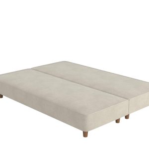 Flaxby Shallow Divan Bed Base  46 Double  Beige | Bed Sava