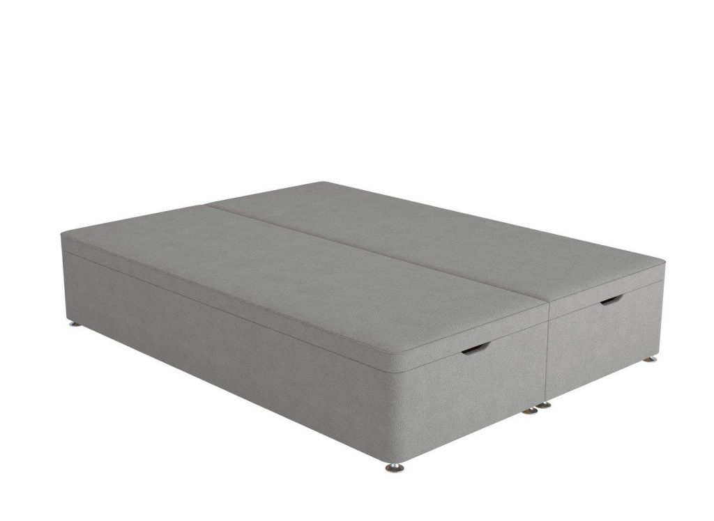 Flaxby Ottoman Divan Bed Base  60 Super King  Silver | Bed Sava