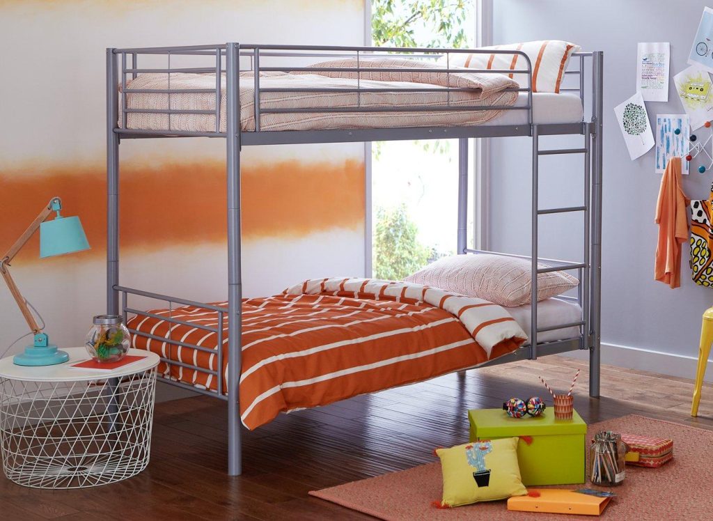 Jade Metal Bunk Bed  30 Single  Silver | Bed Sava