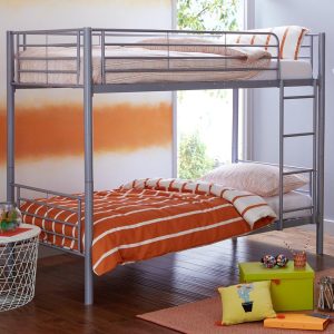 Jade Metal Bunk Bed  30 Single  Silver | Bed Sava