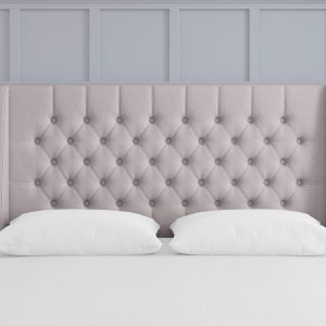 TheraPur Buckler Headboard  46 Double  Silver | Bed Sava
