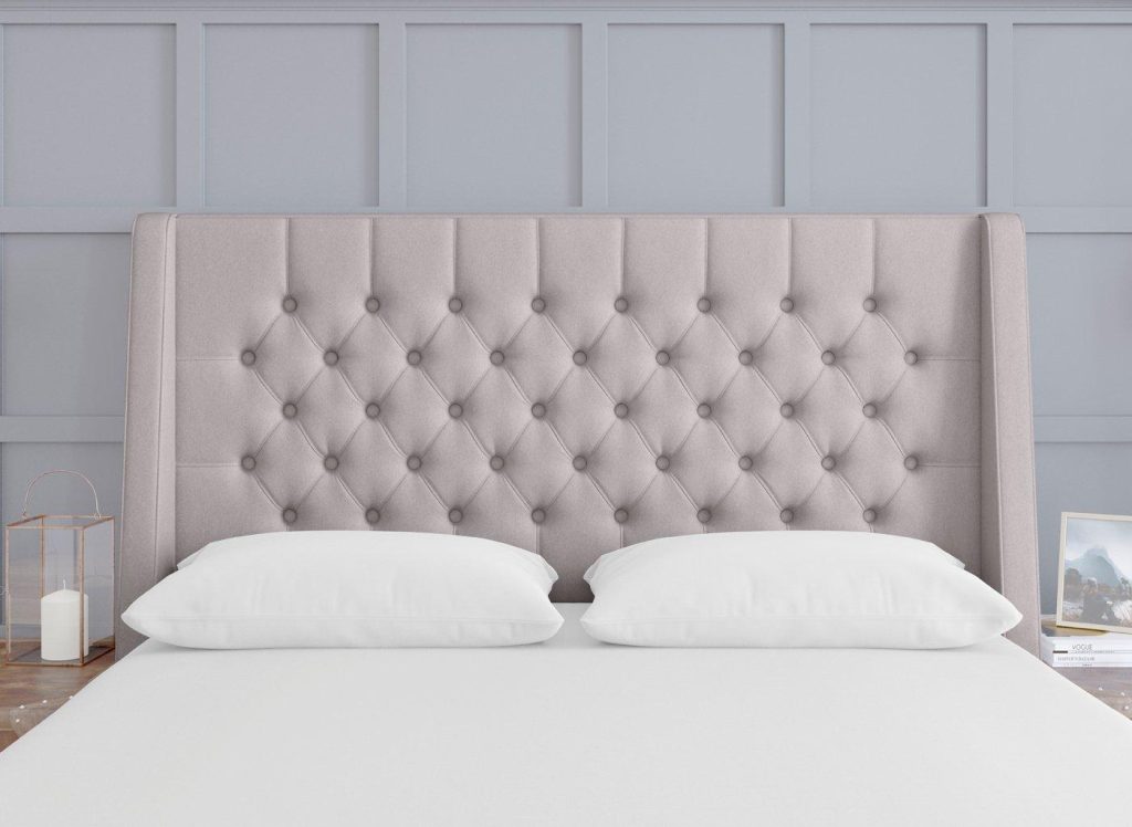 TheraPur Buckler Headboard  60 Super King  Silver | Bed Sava