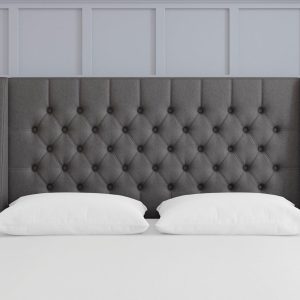 TheraPur Buckler Headboard  46 Double  Grey | Bed Sava