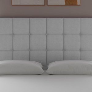 Sleepeezee Pompeii Headboard  46 Double  Silver | Bed Sava
