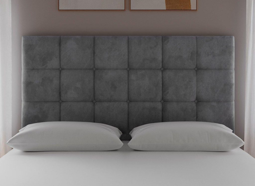 Sleepeezee Pompeii Headboard  60 Super King  Grey | Bed Sava
