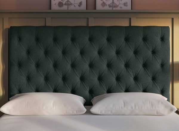 Flaxby Harrogate Headboard  46 Double  Green | Bed Sava