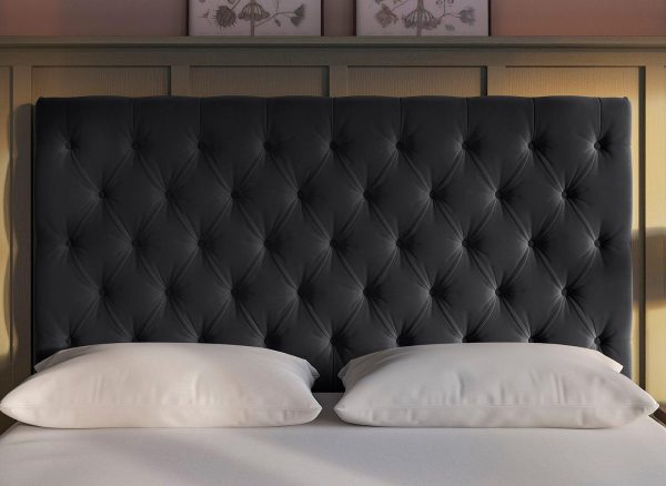 Flaxby Harrogate Headboard  46 Double  Grey | Bed Sava